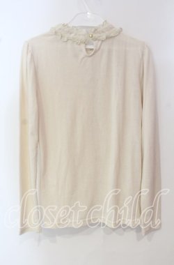 画像3: axes femme / レース切り替えブラウス風プルオーバー M キナリ O-25-09-25-024-AX-TO-OW-OS