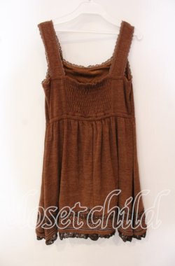 画像3: axes femme / シャンデリアフロッキーノースリチュニ M ブラウン O-25-09-25-026-AX-TO-OW-OS