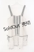 axes femme / 薔薇レース使いジャンパースカート M キナリ O-25-09-25-031-AX-OP-OW-OS
