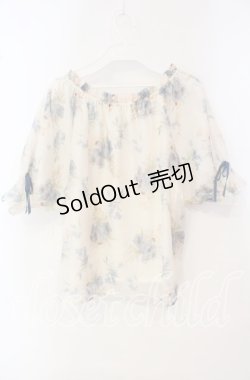画像3: 【SALE】Fi.n.t / 花柄シャーリングブラウス  アイボリー O-25-09-25-032-CA-TO-OW-ZT119