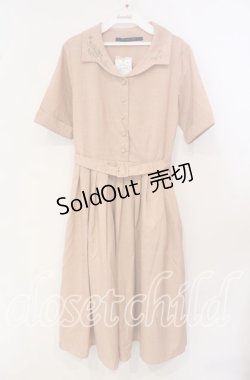 画像1: an another angelus / 花刺繍変形開衿ワンピース F ピンク（オレンジに近い） O-25-09-25-033-CA-OP-OW-ZT268