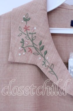 画像2: an another angelus / 花刺繍変形開衿ワンピース F ピンク（オレンジに近い） O-25-09-25-033-CA-OP-OW-OS