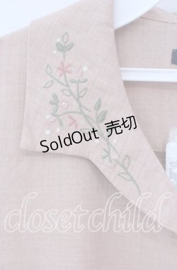 画像2: an another angelus / 花刺繍変形開衿ワンピース F ピンク（オレンジに近い） O-25-09-25-033-CA-OP-OW-ZT268