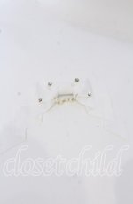 画像1: 【SALE】LOTUS ribbon / パールチェーンリボンバレッタ  シロ O-25-09-26-048-EL-AC-OW-ZT486-F001 (1)