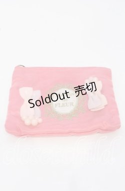 画像1: Maison de FLEUR / ティッシュケース  ピンク O-25-09-26-050-LO-ZA-OW-OS