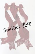LOTUS ribbon / ツインテールリボンバレッタ  いちご×ワインリボン O-25-09-26-052-EL-AC-OW-ZT488-F006