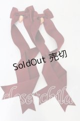 LOTUS ribbon / ツインテールリボンバレッタ  いちご×ワインリボン O-25-09-26-052-EL-AC-OW-ZT488-F006