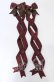 画像1: LOTUS ribbon / ツインテールリボンバレッタ  チョコ×ワインリボン O-25-09-26-053-EL-AC-OW-OS (1)