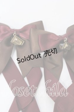 画像2: LOTUS ribbon / ツインテールリボンバレッタ  チョコ×ワインリボン O-25-09-26-053-EL-AC-OW-ZT488-F002