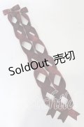 LOTUS ribbon / ツインテールリボンバレッタ  ハートチャーム×ワインリボン O-25-09-26-055-EL-AC-OW-OS