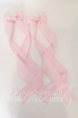 画像1: LOTUS ribbon / ツインテールリボンバレッタ  ピンクリボン O-25-09-26-056-EL-AC-OW-OS