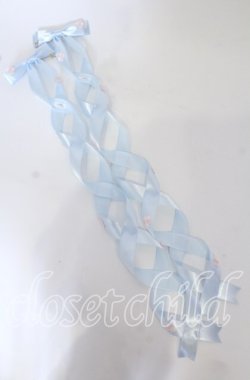 画像1: LOTUS ribbon / ツインテールリボンバレッタ  サクラレース×サックスリボン O-25-09-26-058-EL-AC-OW-OS
