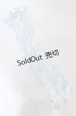画像1: LOTUS ribbon / ツインテールリボンバレッタ  サクラレース×サックスリボン O-25-09-26-058-EL-AC-OW-OS