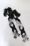 LOTUS ribbon / ツインテールリボンバレッタ  フェザー×クロリボン O-25-09-26-059-EL-AC-OW-OS