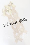LOTUS ribbon / ツインテールリボンバレッタ  チョコ×ゴールド O-25-09-26-062-EL-AC-OW-ZT488-F002