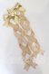 画像1: LOTUS ribbon / ツインテールリボンバレッタ  チョコ×ゴールド O-25-09-26-062-EL-AC-OW-OS (1)