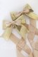 画像2: LOTUS ribbon / ツインテールリボンバレッタ  チョコ×ゴールド O-25-09-26-062-EL-AC-OW-OS (2)