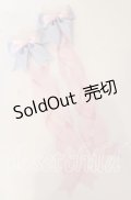 LOTUS ribbon / ツインテールリボンバレッタ  サックスリボン×ピンクリボン O-25-09-26-063-EL-AC-OW-OS