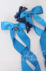 画像2: 【SALE】LOTUS ribbon / ツインテールリボンバレッタ  リボンモチーフ×アオリボン O-25-09-26-064-EL-AC-OW-ZT488-F002 (2)