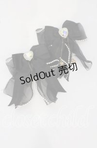 LIZ LISA / ビジューリボンヘアクリップ  クロ O-25-09-26-072-LO-AC-OW-ZT488-F006
