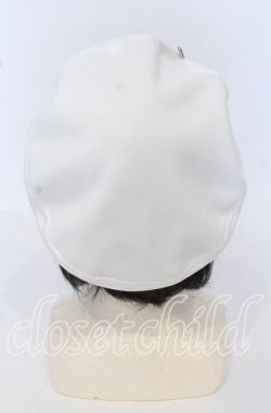 画像3: DimMoire / ロゴ刺繍スウェードベレー帽  ホワイト O-25-09-26-008-PU-AC-OW-OS