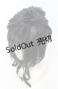 Moi-meme-Moitie / 逆十字綿レース丸型ヘッドドレス  ブラック O-25-09-26-012-MO-AC-OW-OS