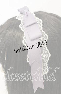 画像2: axes femme kawaii / レースリボンカチューシャ  ラベンダー O-25-09-26-017-AX-AC-OW-ZT488-F006