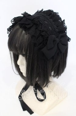 画像1: Vallee lys / Lace Enchantment Headdress  クロ O-25-09-26-018-GO-AC-YM-OS