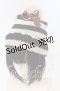 Emily Temple cute / ぽんぽんニット帽  ベージュ×クロ O-25-09-26-022-ET-AC-OW-ZT511