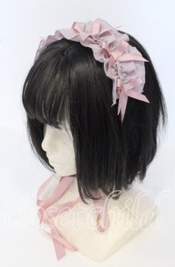 画像1: Chalmiere / フリルヘッドドレス  ピンク O-25-09-26-025-LO-AC-IG-OS