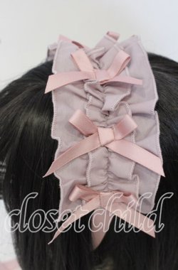 画像2: Chalmiere / フリルヘッドドレス  ピンク O-25-09-26-025-LO-AC-IG-OS