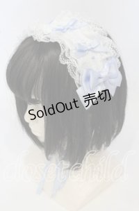 Amavel / Dreamy Ribbon Wrappingヘッドドレス  サックス×シロ O-25-09-26-026-CA-AC-IG-ZT434-F005