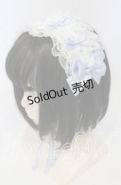 画像1: Amavel / Dreamy Ribbon Wrappingヘッドドレス  サックス×シロ O-25-09-26-026-CA-AC-IG-ZT434-F005