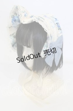 画像1: axes femme kawaii / アンティークローズ柄ハーフボンネット  生成り O-25-09-26-027-AX-AC-IG-OS