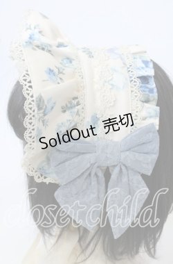 画像2: axes femme kawaii / アンティークローズ柄ハーフボンネット  生成り O-25-09-26-027-AX-AC-IG-OS