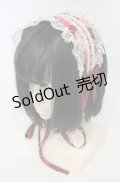 【SALE】metamorphose / はしごレースリボン花柄ヘッドドレス  ボルドー系 O-25-09-26-028-ME-AC-IG-ZT434-F005