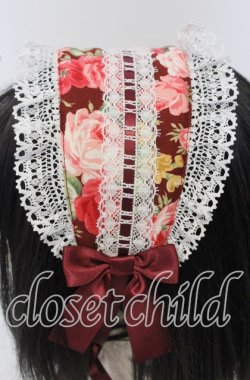 画像2: metamorphose / はしごレースリボン花柄ヘッドドレス  ボルドー系 O-25-09-26-028-ME-AC-IG-OS