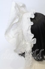 画像2: 【SALE】Angelic Pretty / トーションレースブリム付カチューシャ  シロ O-25-09-26-029-AP-AC-IG-ZT444 (2)