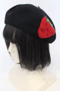 Heart E / いちごベレー  クロ×アカ O-25-09-26-031-LO-AC-OW-OS