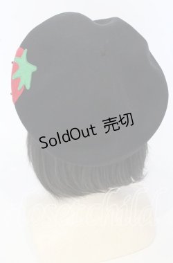 画像2: Heart E / いちごベレー  クロ×アカ O-25-09-26-031-LO-AC-OW-ZT511