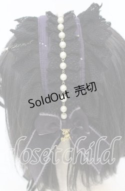 画像3: ALICE and the PIRATES / 星を巡る海賊船と空と海の境界柄ヘッドドレス  パープル O-25-09-26-004-PA-AC-OW-OS