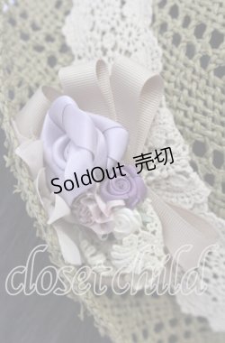 画像3: axes femme / ローズ使い雑材ハット  ブラウン O-25-09-26-037-AX-AC-OW-ZT-K007