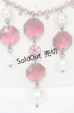 画像2: 【SALE】Victorian maiden / ビジューネックレス  ワイン O-25-09-26-039-CL-AC-OW-ZT444-F002