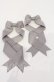 画像1: LOTUS ribbon / ツインリボンバレッタ  グレー O-25-09-26-044-EL-AC-OW-OS (1)