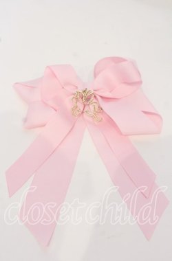 画像1: LOTUS ribbon / ユニコーンチャームリボンバレッタ  ピンク O-25-09-26-046-EL-AC-OW-OS