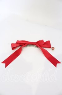 LOTUS ribbon / いちご大福リボンバレッタ  アカ O-25-09-26-047-EL-AC-OW-ZT444-F003