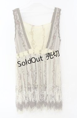 画像3: axes femme / バタフライptチュールチュニック M イエロー O-25-09-27-032-AX-OP-OW-OS