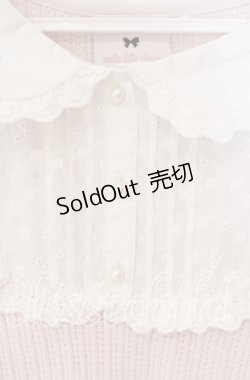 画像2: mille fille closet / ヨーク切り替えニットトップス M ピンク×シロ O-25-09-27-033-LO-TO-OW-OS