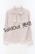 axes femme / レース配色スタンドカラーブラウス M ピンク O-25-09-27-034-AX-BL-OW-OS