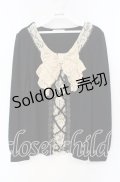 axes femme / BIGリボンレースアッププルオーバー M クロ O-25-09-27-035-AX-TO-OW-OS